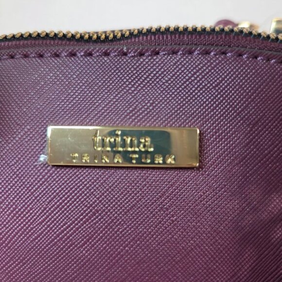 NWT Bordeaux Color Trina Turk Tote/Shoulder Bag w/ Coin Purse attached - Picture 5 of 15